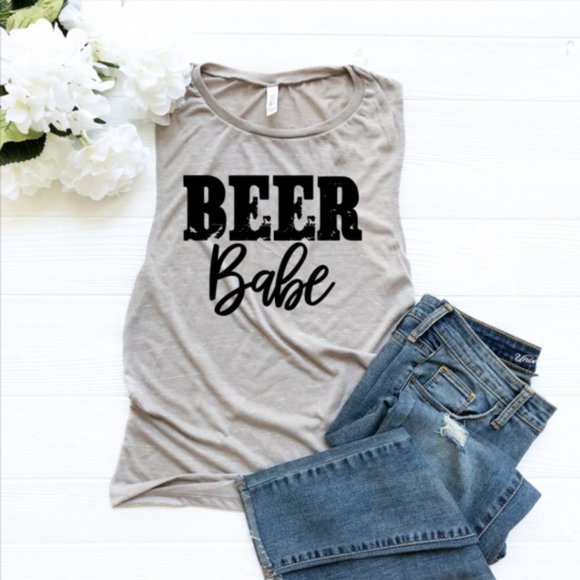 Beer Babe Bella Canvas Jersey Muscle Tank Small-XL - Picture 1 of 5